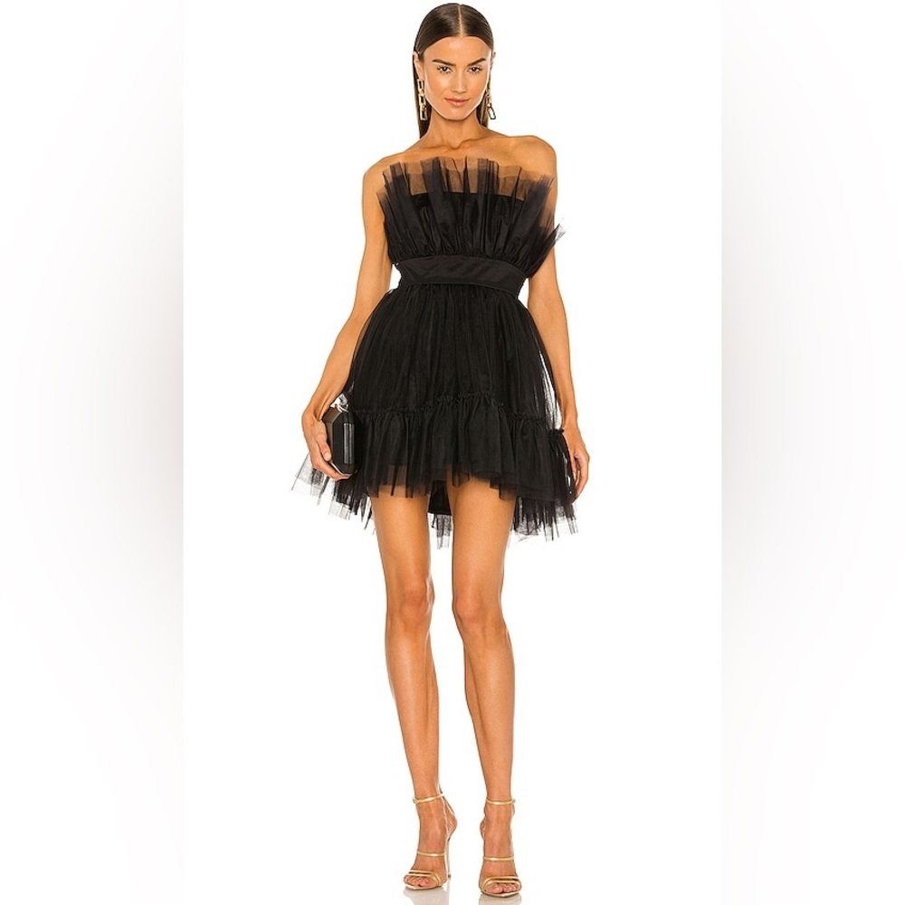 Tulle Strapless Ruffle Cocktail Dress Nwt
